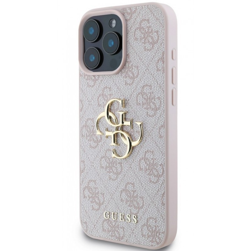 Θήκη Guess PU 4G Metal Logo Case Apple iPhone 16 Pro Max (6.9") Pink