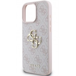 Θήκη Guess PU 4G Metal Logo Case Apple iPhone 16 Pro Max (6.9") Pink