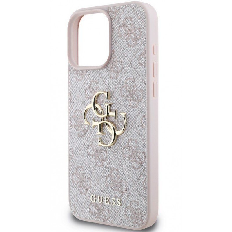 Θήκη Guess PU 4G Metal Logo Case Apple iPhone 16 Pro Max (6.9") Pink