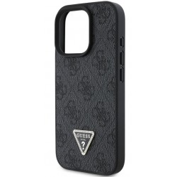 Θήκη Guess PU 4G Strass Triangle Metal Logo Case + Crossbody Strap Apple iPhone 16 Pro Max (6.9") Black