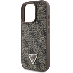 Θήκη Guess PU 4G Strass Triangle Metal Logo Case + Crossbody Strap Apple iPhone 16 Pro Max (6.9") Brown