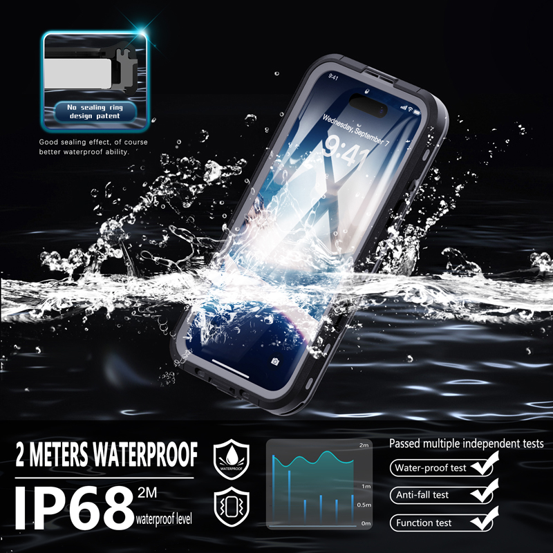Αδιάβροχη θήκη Redpepper Apple iPhone 16 Plus (6.7") Shockproof/Waterproof Black