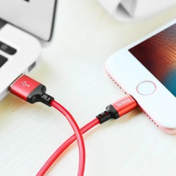 Καλώδιο Data Hoco Data & Charging Cable USB to Lightning  X14 1m Red-Black