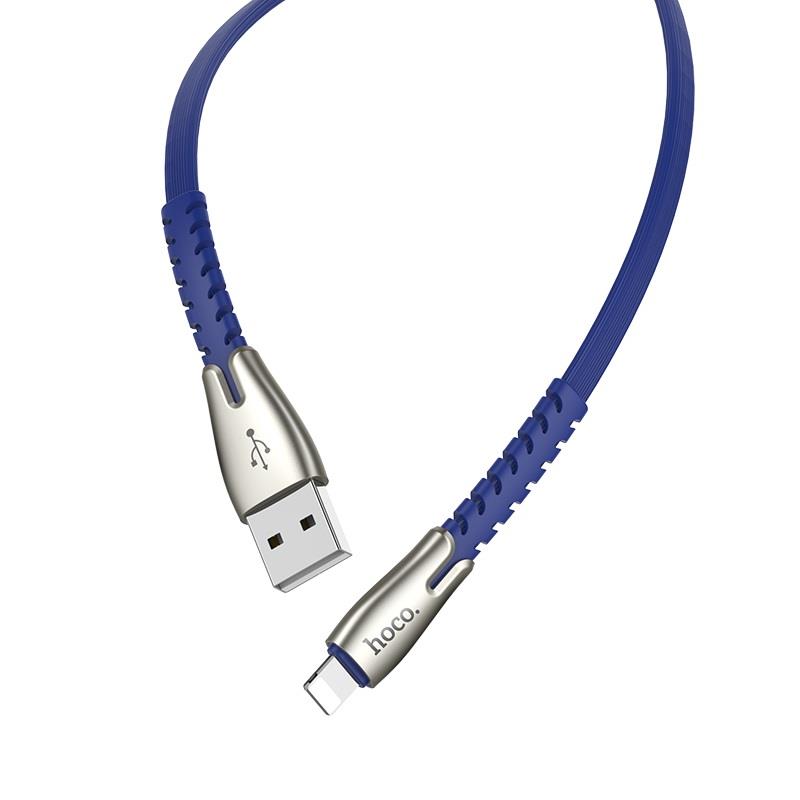 Καλώδιο Hoco U58 Core Flat USB to Lightning Cable 1.2m Blue