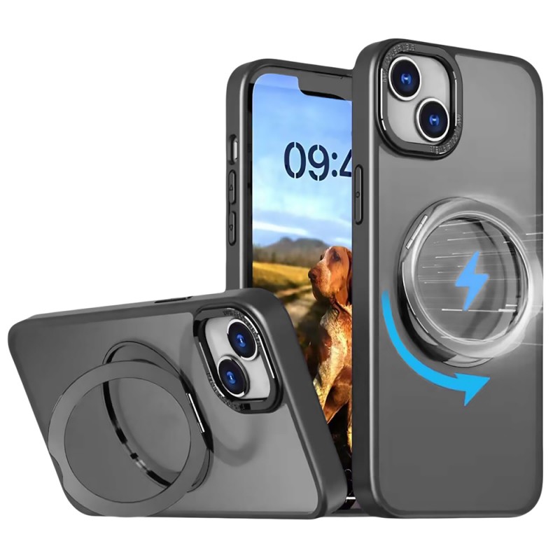 Θήκη Mag Ring Rotating Case  Apple iPhone 16 (6.1") Black
