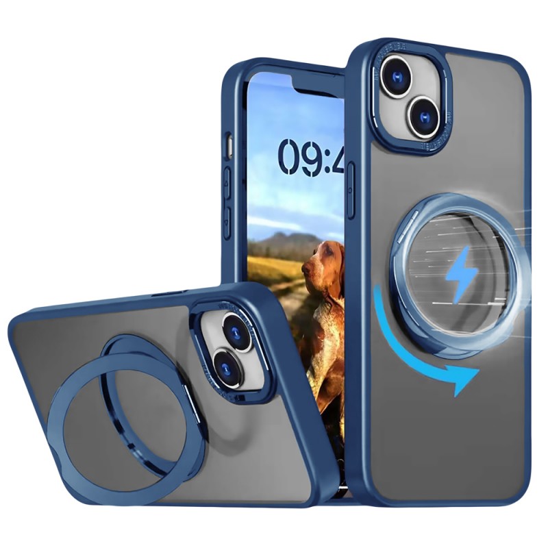 Θήκη Mag Ring Rotating Case  Apple iPhone 16 (6.1") Navy Blue