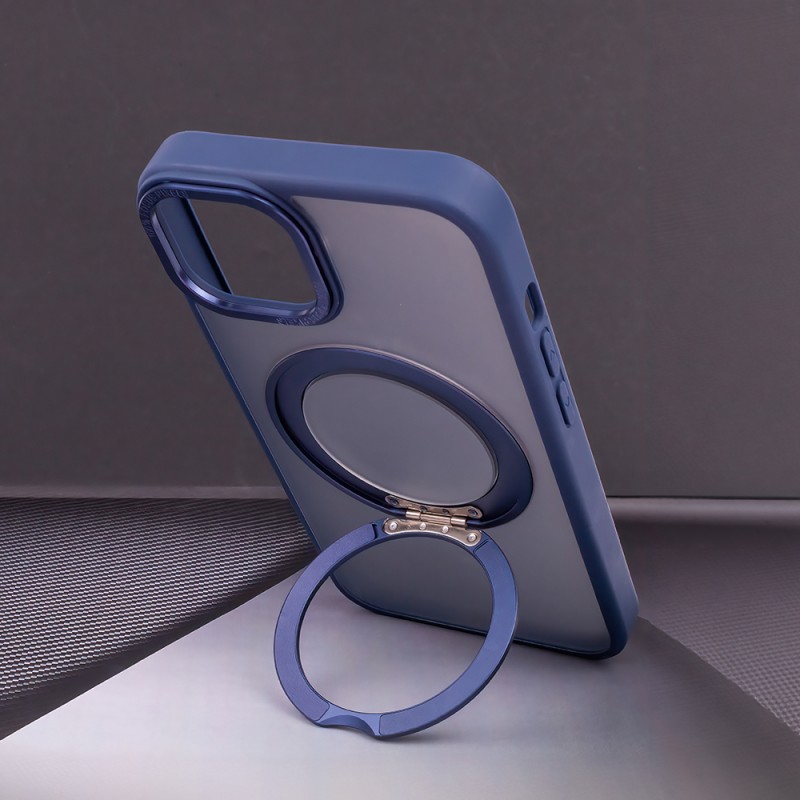 Θήκη Mag Ring Rotating Case  Apple iPhone 16 (6.1") Navy Blue