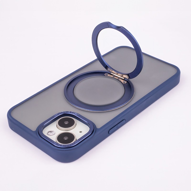 Θήκη Mag Ring Rotating Case  Apple iPhone 16 (6.1") Navy Blue