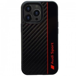 Θήκη Audi Carbon Fiber Stripe Apple iPhone 13 Pro Max (Original) AUS-TPUPCIP13PM-R8/D1-BK Black