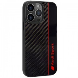 Θήκη Audi Carbon Fiber Stripe Apple iPhone 13 Pro Max (Original) AUS-TPUPCIP13PM-R8/D1-BK Black