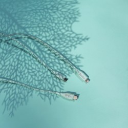 Καλώδιο Bioio USB to Micro USB 2.4A 1m Blue