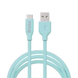 Καλώδιο Bioio USB to Micro USB 2.4A 1m Blue