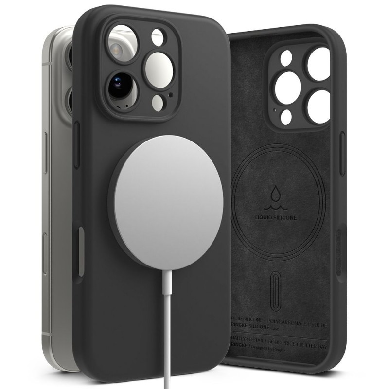 Θήκη Ringke Silicone Magnetic MagSafe Apple iPhone 16 Pro Max (6.9") Black