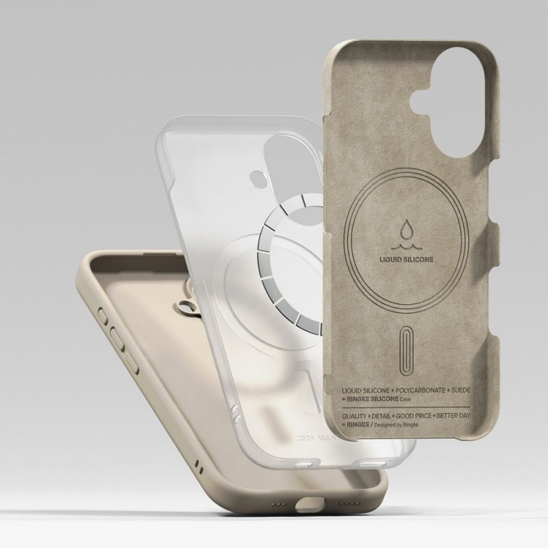 Θήκη Ringke Silicone Magnetic MagSafe Apple iPhone 16 (6.1") Stone