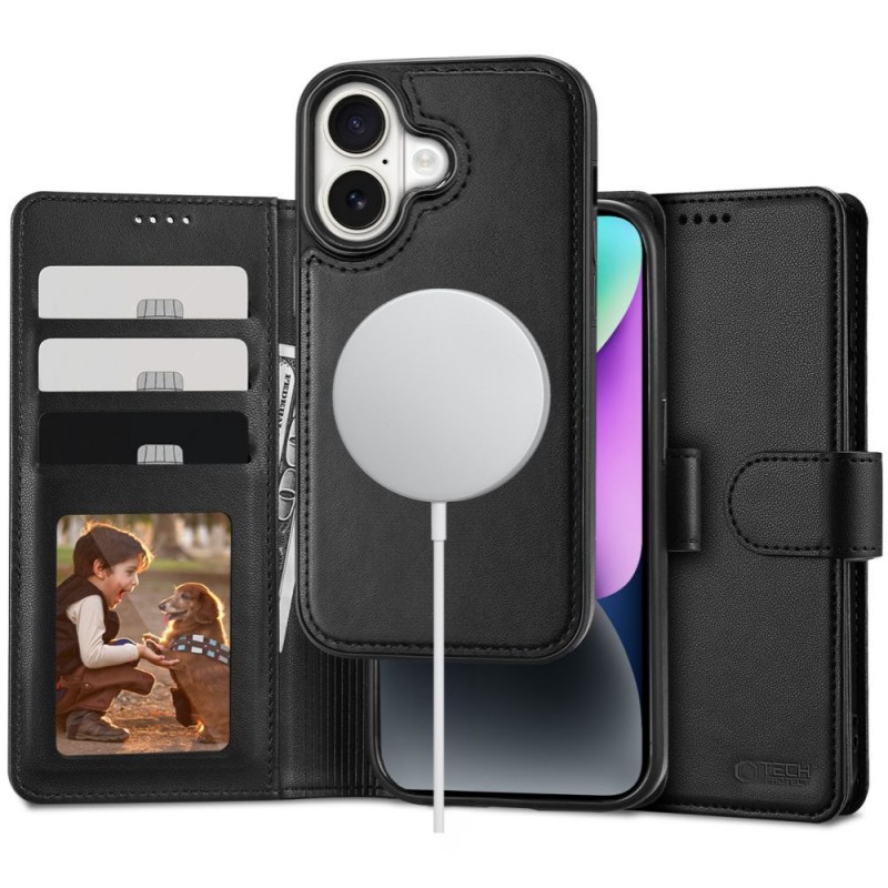 Θήκη Tech-Protect Wallet MagSafe Apple iPhone 16 (6.1") Black