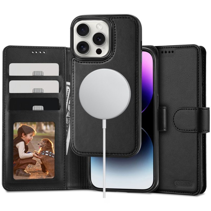 Θήκη Tech-Protect Wallet MagSafe Apple iPhone 16 Pro (6.3") Black
