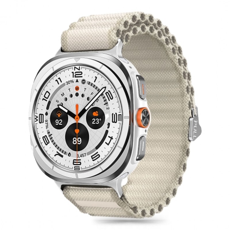 Ανταλλακτικό λουράκι Weave Pro QuickFit Samsung Galaxy Watch Ultra (47mm) White