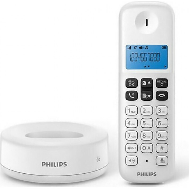 Ασύρματο Τηλέφωνο Philips D161 White
