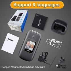 Tokvia T221 Single SIM Κινητό με Μεγάλα Κουμπιά Black