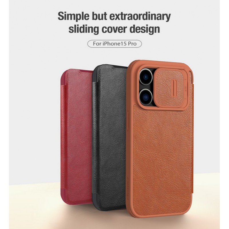 Θήκη Nillkin Qin Book PRO Case Apple iPhone 15 Pro (6.1") Black