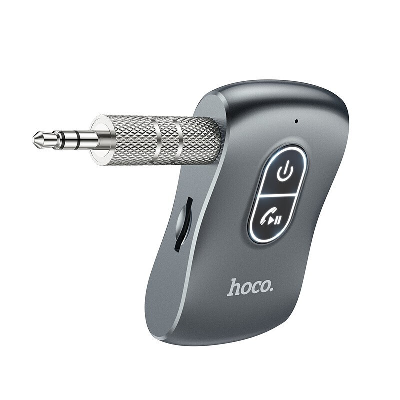 Bluetooth Αυτοκινήτου Hoco E73 Pro Journey AUX Bluetooth Audio Receiver Transmitter Black