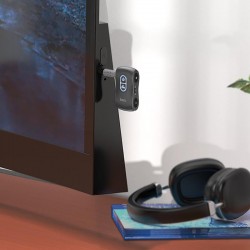Bluetooth Αυτοκινήτου Hoco E73 Pro Journey AUX Bluetooth Audio Receiver Transmitter Black