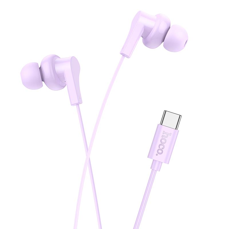 Ακουστικά Handsfree Earphones Hoco M114 In-ear Type-C Purple