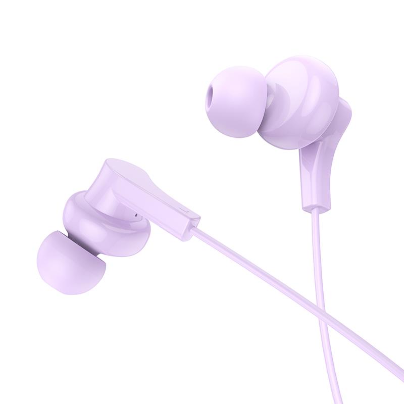 Ακουστικά Handsfree Earphones Hoco M114 In-ear Type-C Purple