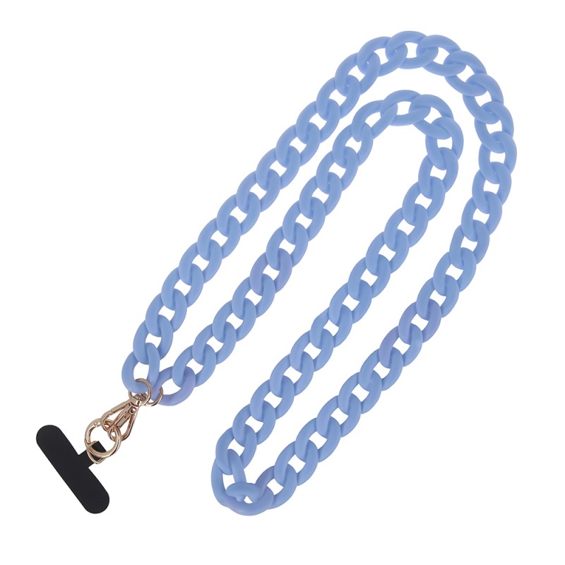Λουράκι Λαιμού στήριξης Θήκης Smartphone Universal Phone Chain Matte Light Blue Λουράκι Λαιμού στήριξης Θήκης Smartphone Universal Phone Chain Matte Light Blue