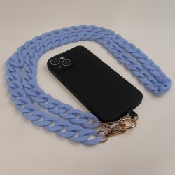 Λουράκι Λαιμού στήριξης Θήκης Smartphone Universal Phone Chain Matte Light Blue Λουράκι Λαιμού στήριξης Θήκης Smartphone Universal Phone Chain Matte Light Blue
