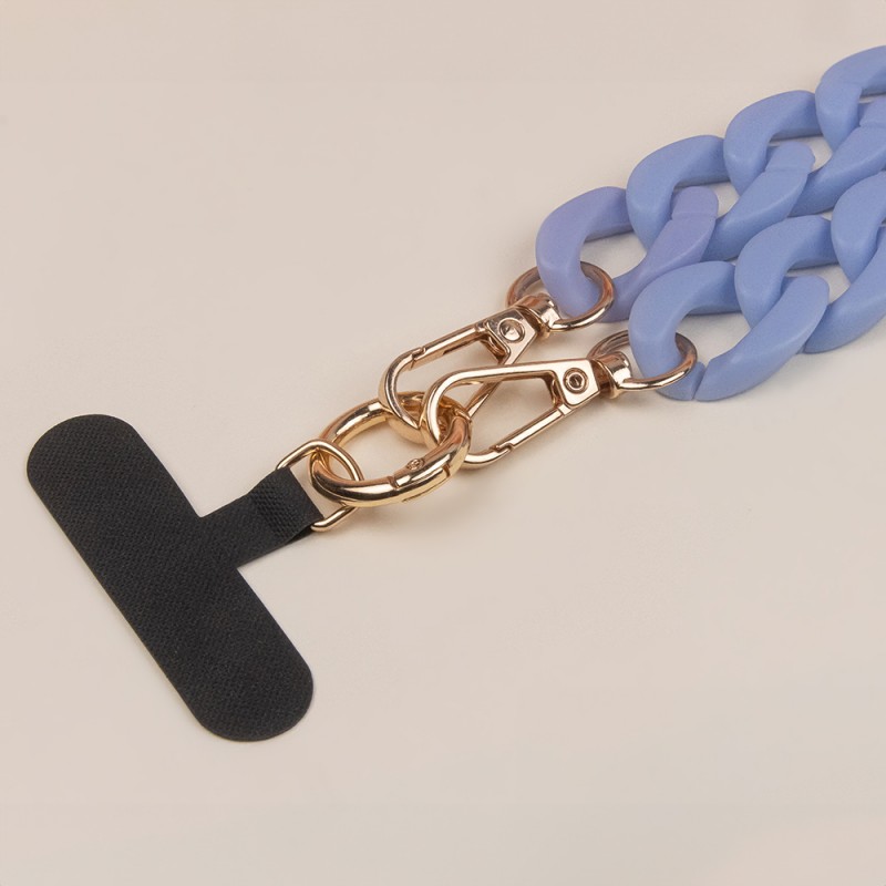 Λουράκι Λαιμού στήριξης Θήκης Smartphone Universal Phone Chain Matte Light Blue Λουράκι Λαιμού στήριξης Θήκης Smartphone Universal Phone Chain Matte Light Blue