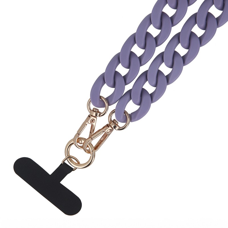 Λουράκι Λαιμού στήριξης Θήκης Smartphone Universal Phone Chain Purple