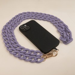 Λουράκι Λαιμού στήριξης Θήκης Smartphone Universal Phone Chain Purple