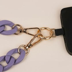 Λουράκι Λαιμού στήριξης Θήκης Smartphone Universal Phone Chain Purple
