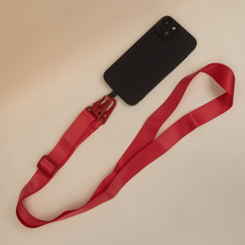  Λουράκι Λαιμού στήριξης Θήκης Smartphone Universal Neck Strap Lanyard Adjustable Long Red