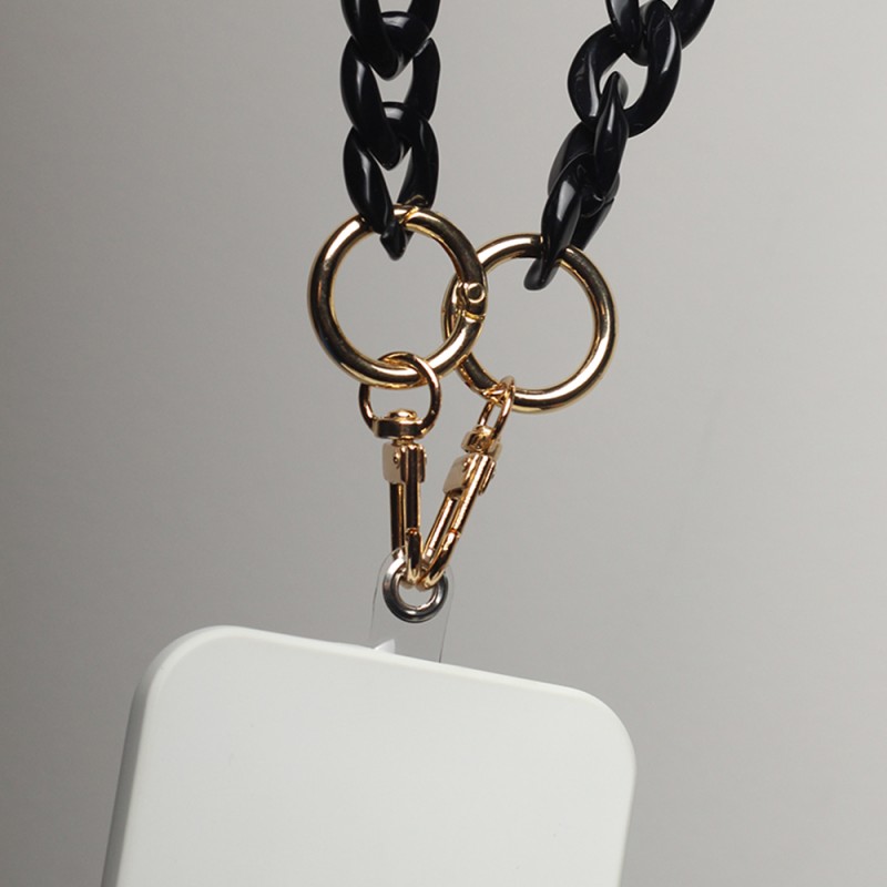 Λουράκι Λαιμού στήριξης Θήκης  Setty Smartphone Universal Phone Chain Black