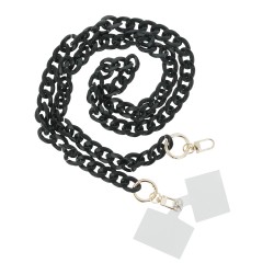Λουράκι Λαιμού στήριξης Θήκης  Setty Smartphone Universal Phone Chain Black