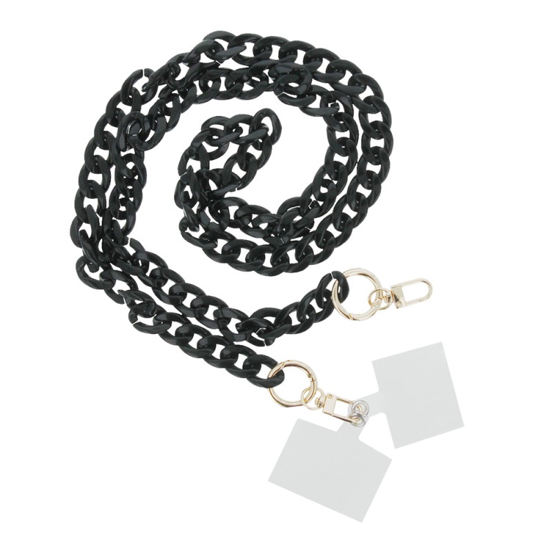 Λουράκι Λαιμού στήριξης Θήκης  Setty Smartphone Universal Phone Chain Black