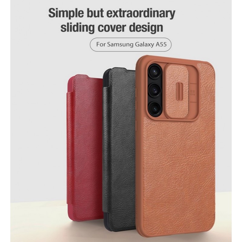 Θήκη Nillkin Qin Book PRO Case for Samsung Galaxy A55 5G SM-S556 Red