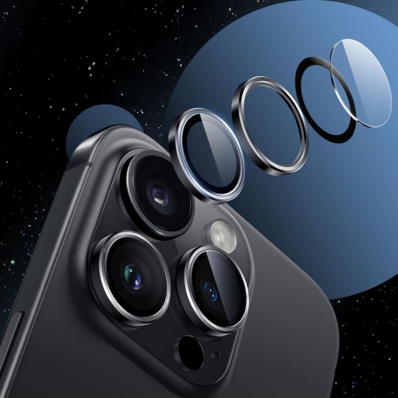 Γυαλί Προστασίας Hofi CamRing Pro+ Apple iPhone 16 Pro (6.3")/ iPhone 16 Pro Max (6.9") 9H Camera Lens Clear