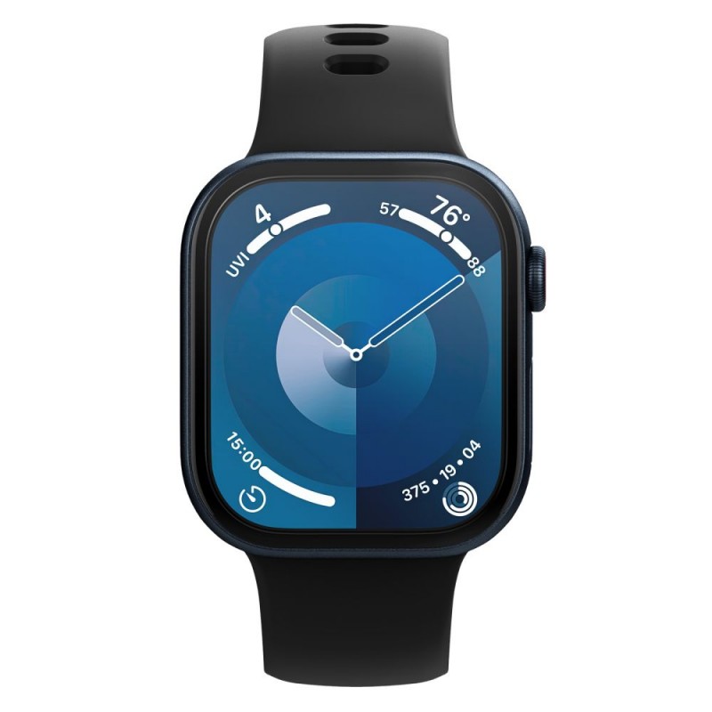 Γυαλί Προστασίας Spigen Elite Shield "EZ FIT" 2-Pack Apple Watch 10 (46mm) Tempered Glass 8H AntiCrash / AntiShock Black (AFL08579) (2τμχ)