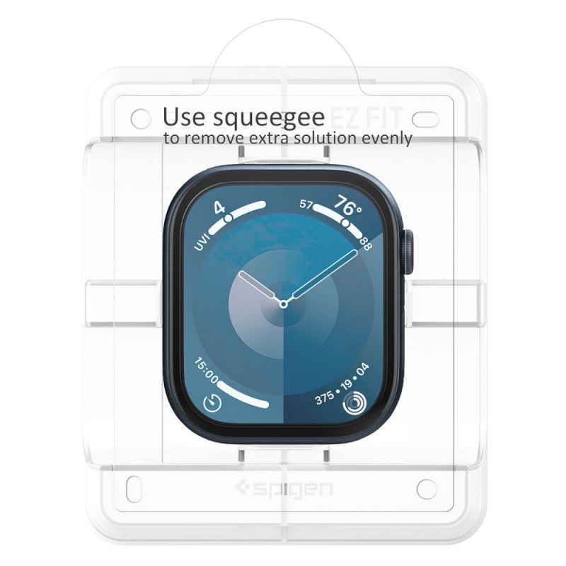 Γυαλί Προστασίας Spigen Elite Shield "EZ FIT" 2-Pack Apple Watch 10 (46mm) Tempered Glass 8H AntiCrash / AntiShock Black (AFL08579) (2τμχ)