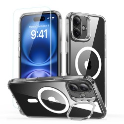 Θήκη ESR Classic Hybrid Kickstand Halolock Magsafe & Tempered Glass Apple iPhone 16 Plus (6.7") Clear