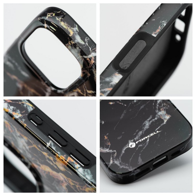 Θήκη Forcell F-Protect Mirage Case with MagSafe Apple iPhone 16 Pro Max (6.9") Black Marble