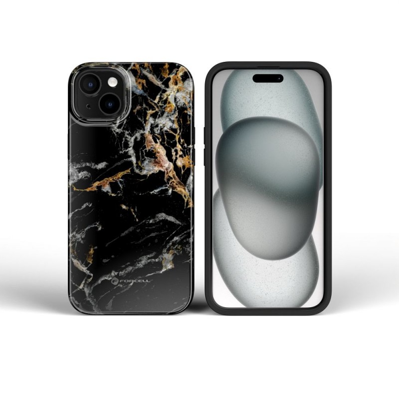Θήκη Forcell F-Protect Mirage Case with MagSafe Apple iPhone 16 Pro Max (6.9") Black Marble