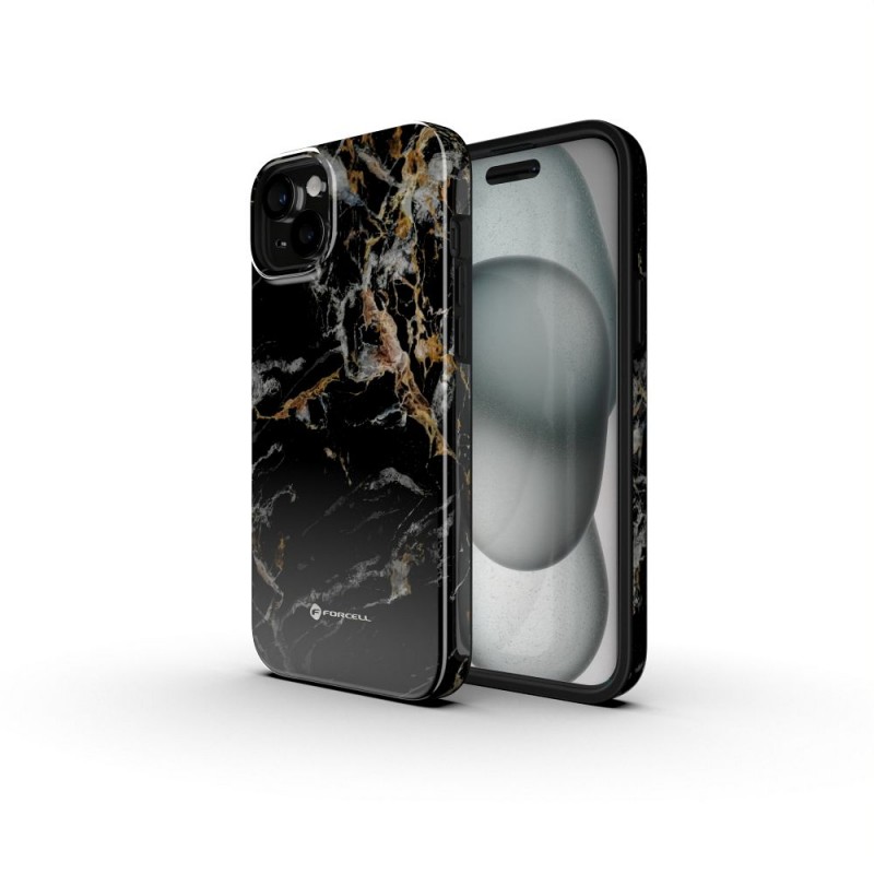 Θήκη Forcell F-Protect Mirage Case with MagSafe Apple iPhone 16 Pro Max (6.9") Black Marble