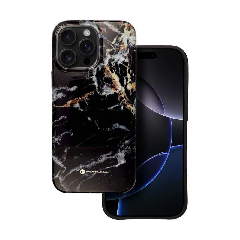 Θήκη Forcell F-Protect Mirage Case with MagSafe Apple iPhone 16 Pro Max (6.9") Black Marble