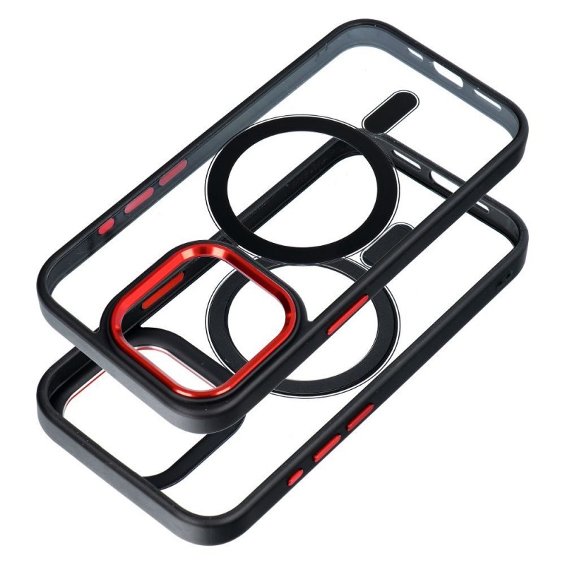 Θήκη Color Edge Mag Cover Apple iPhone 16 Pro Max (6.9") Black / Red