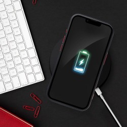 Θήκη Color Edge Mag Cover Apple iPhone 16 Pro Max (6.9") Black / Red