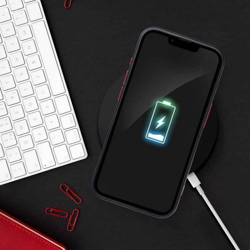Θήκη Color Edge Mag Cover Apple iPhone 16 Pro Max (6.9") Black / Red